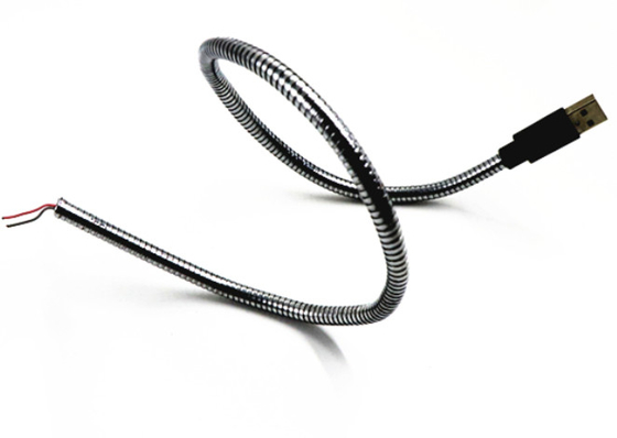 Pohli Cream Chrome Elastyczny uchwyt na kabel do telefonu komórkowego z gęsią szyją 28 mm